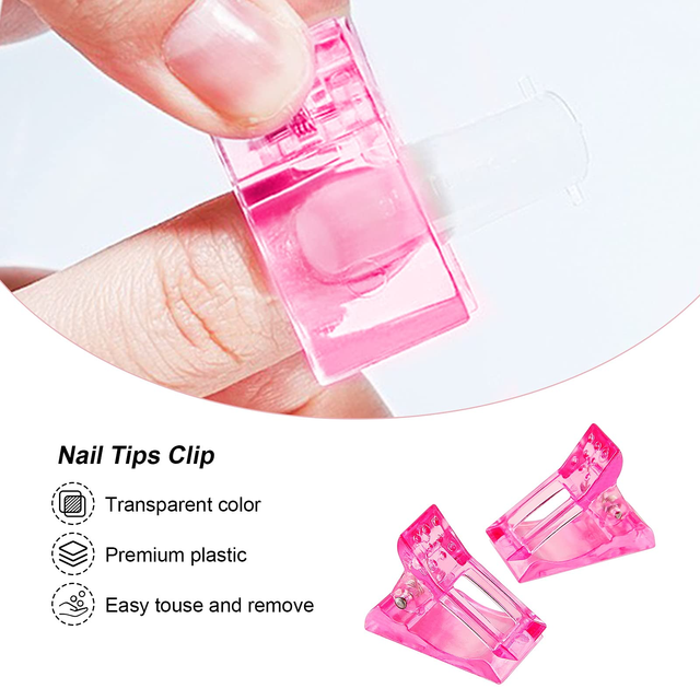 10 Pcs Nail Tips Clip For Quick Building Polygel Nail Forms Nail